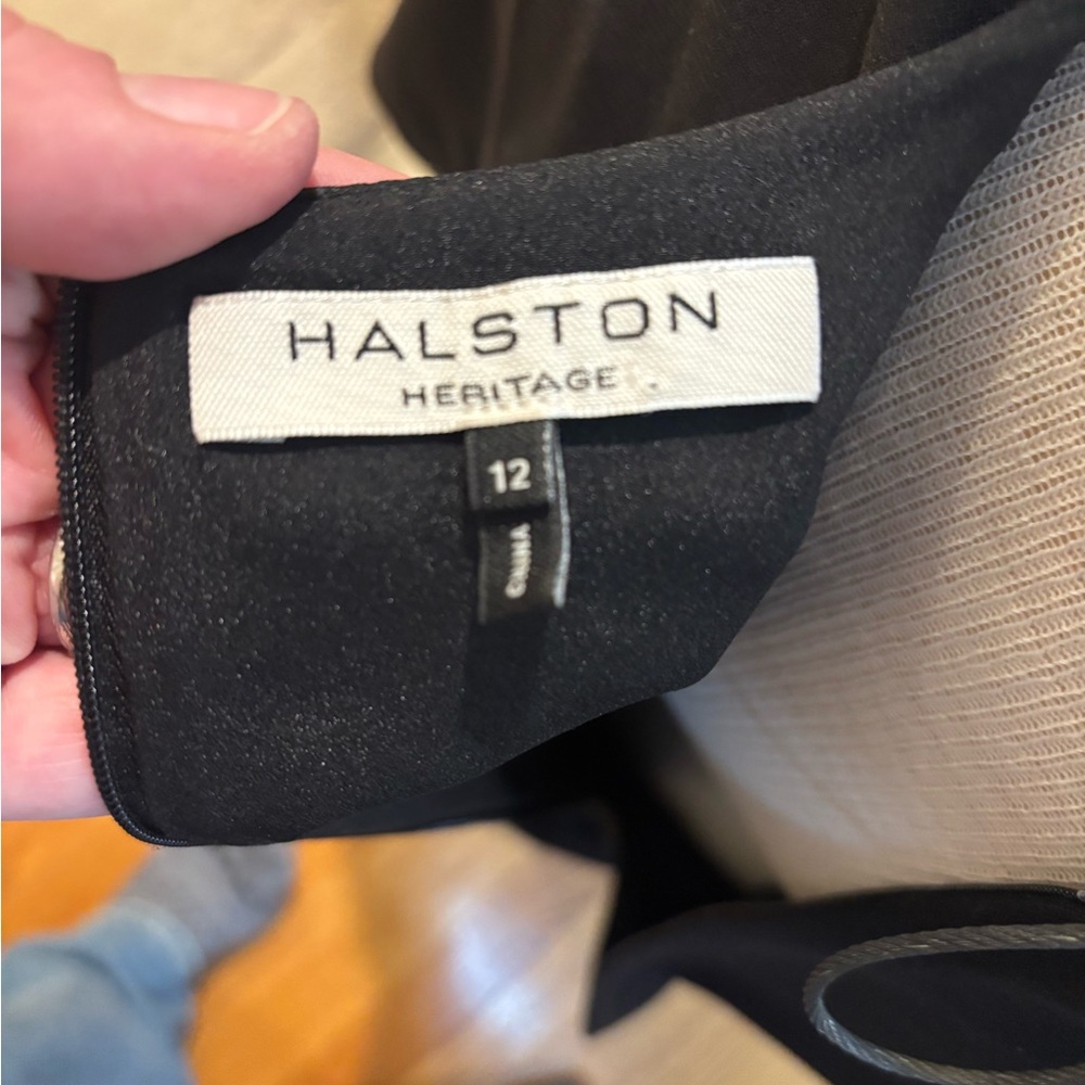 Halston Heritage Little Black Dress Midsize - Picture 5 of 6